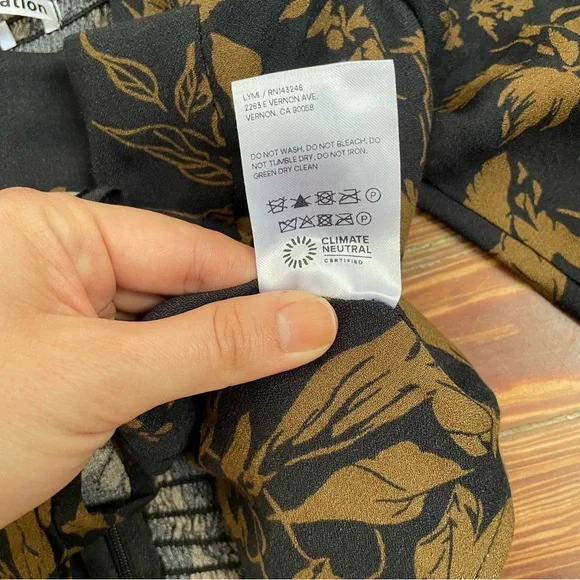 Reformation Blue and Brown Long Sleeve Floral Top - Picture 11 of 14